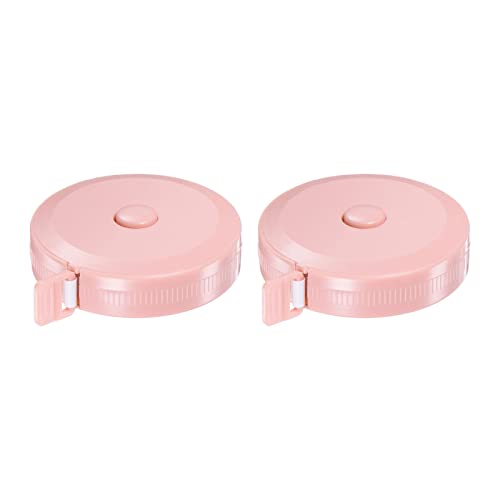 Cinta Métrica Retráctil 2 Piezas 1.8 m Rosa