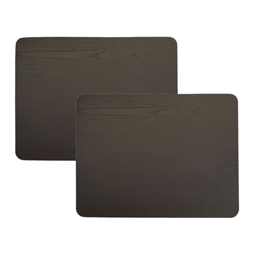 お盆 トレー 2枚セット 木製 長方形 両面敷膳 ランチョン トレイ (2)