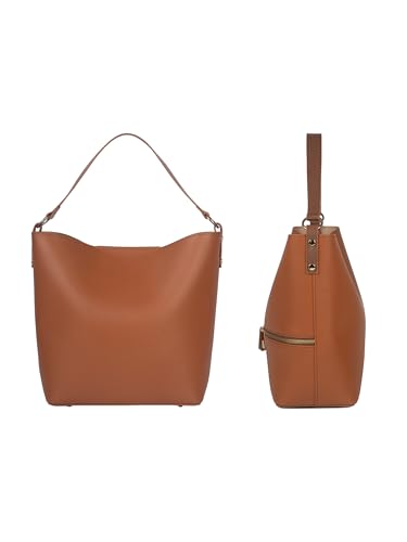 Image of Ophelia Women's Vegan Leather Tote Bag | Structured Top Handle Handbag with Magnetic Closure & Removable Pouch | Spacious Office & Everyday Carry Bag