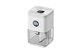 Deumidificatore 1800ML, Deumidificatore Casa Muffa, Desumidificatore silenzioso con timer, filtro e disiumidificazione intelligente, purificatore dell'aria-Bianco