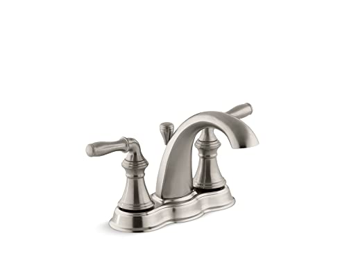 KOHLER 393-N4-BN Devonshire Centerset Bathroom Faucet with Pop-Up Drain Assembly, 2-Handle...