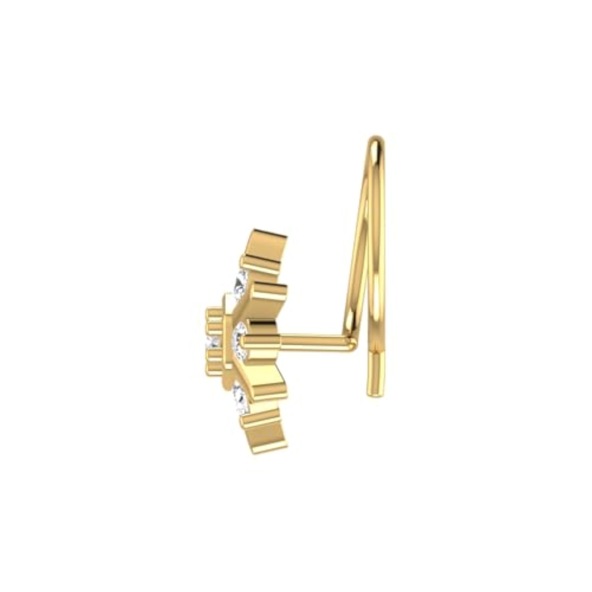 Women's 9K BIS Hallmarked Yellow Gold Stud Nosering