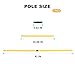 plzzree Dog Agility Jumps Equipment Set Replacement Poles, 2 Pack, 41 Inches Long Each