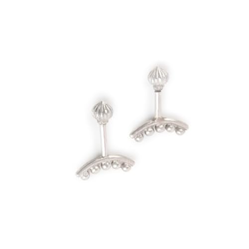 Image of Quirksmith 925 Sterling Silver Bugadi Earrings /Helix Piercing Studs with 925 Stamp And Certificate Of Authenticity /Gift for women