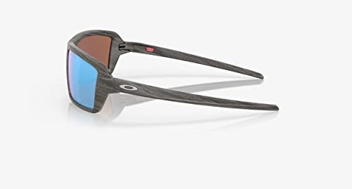 Oakley Cables Sunglasses Woodgrain with Prizm Deep Water Polarized Lens 63mm OO91294