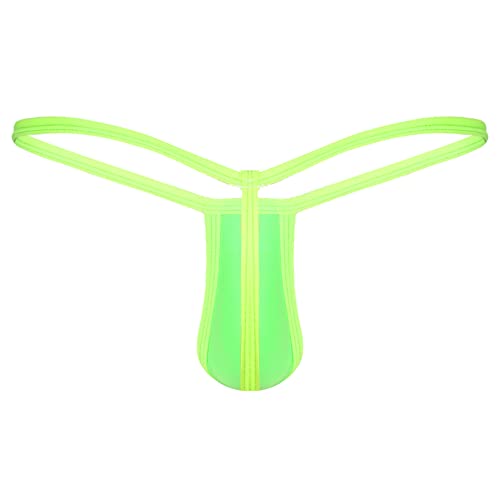 renvena Men's Micro Mini Thongs G-String Sexy Low Waist T-Back Bulge Pouch Bikini Underwear Lingerie Panties2