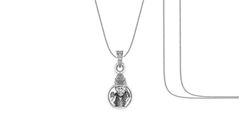 Lord Sai Baba pendentif en argent sterling locket-87, le cadeau spirituel idéal pour homme et femme