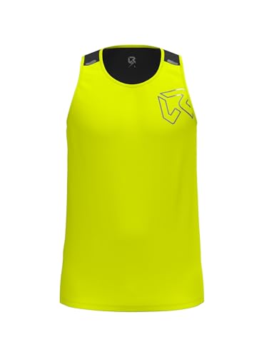Rock Experience Ink Man Tank Camiseta de Tirantes Transpirable Deportiva, Amarillo, S Hombre