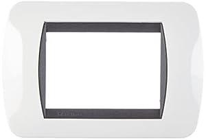 BTicino L4803PB Schalterblende 3 Module weiß