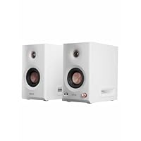 Edifier MR4 kompakte 2.0 Studiomonitore (42 Watt) mit Class-D Verstärker schwarz oder weiß für