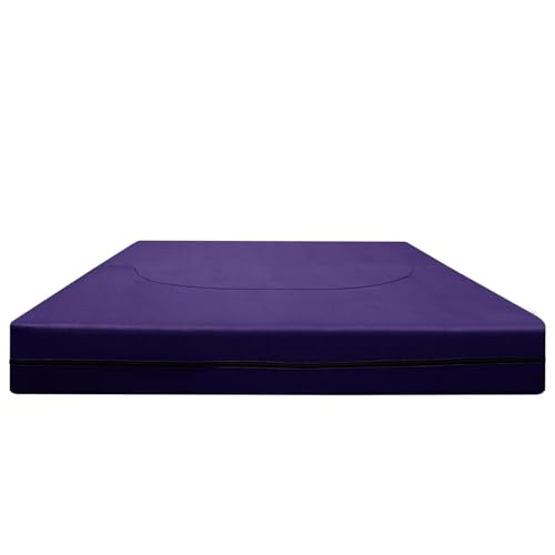 Image of Rosebell -3 Seater Round Modular Sofa Cum Bed |Foldable Convertible Sofa for Living Room | Space-Saving & Stylish Design, for Home, Office - Purple Color