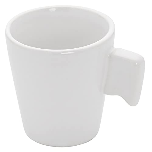 Mimo Style Mini Canecas Para Café Com 6 Peças na Cor Branca, Com Capacidade Para 80ml Cada, Material