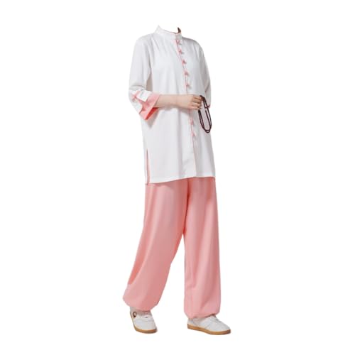 Enigmaire Tai Chi Anzug Damen,Kampfkunst Tai Chi AnzüGe,Wushu Lange äRmel Training Freizeit Kleidung,Locker Und Bequem,Geeignet FüR TäGliches Training,Wettkampf Usw