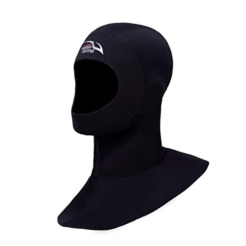 Newmind Touca de mergulho unissex de neoprene de 3 mm, neoprene com ajuste firme para mergulho, capu