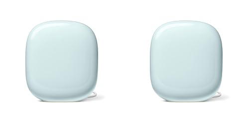 Image of Google Nest WiFi Pro - Wi-Fi 6E - Reliable Home Wi-Fi System with Fast Speed and Whole Home Coverage - WPS - Mesh Wi-Fi Router - Fog (Pack of 2)