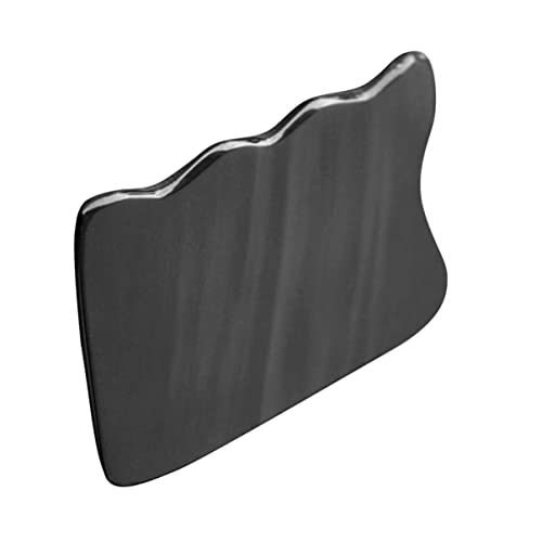 KOMBIUDA Unique Shape Massager Board Natural Horn Scraping Tool Safe and Comfortable for Face Neck Back