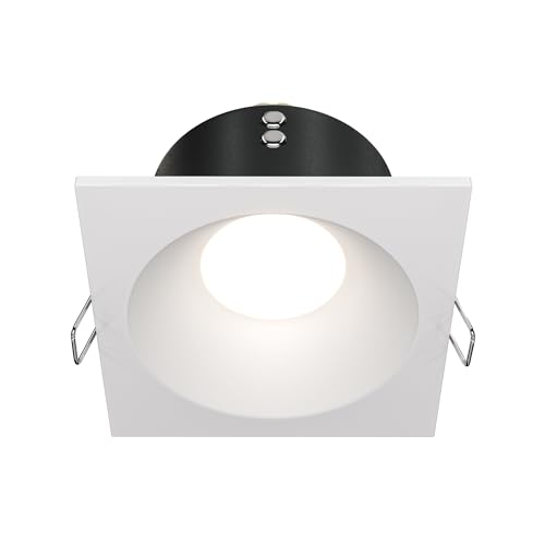 Image of MAYTONI DECORATIVE LIGHTING Set of 4 recessed spotlights Aluminium, Modern, White, 8.5 cm Square, IP65, excl. 1 x GU10 (50 W).