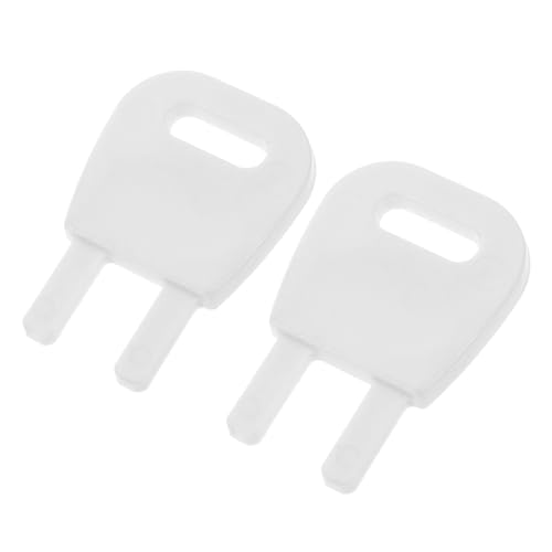 MUCKLILY 1set White Paper Towel Dispenser Keys Plastic Commercial Toilet Paper Dispenser Keys Paper Dispenser Key Toilet Paper Dispenser Key Replacement 2pcs