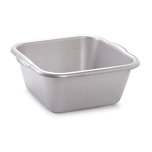 Barreño cuadrado 10 l plata