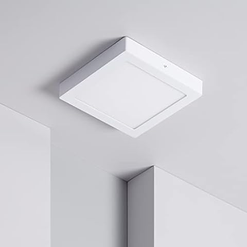 Plafón LED cuadrado Eurekaled 18W Luz cálida Cover