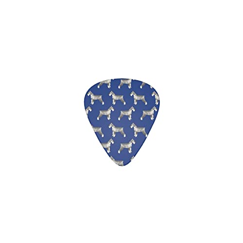 シュナウザー犬 デザインギターピック guitar pick ティアドロップ型 エレキギター/アコースティックギター/クラシックギター/ベース等の練習に最適な12枚セット