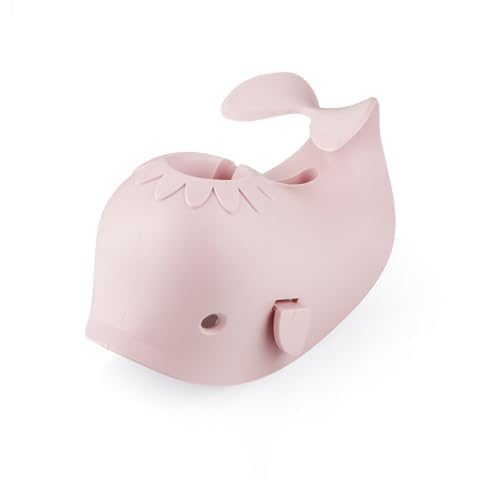 Image of PandaEar Bath Spout Cover, Baby Bathtub Faucet Cover, Baby Shower Protector Cover for Kids Toddlers, Universal Fit -Whale (BabyPink)