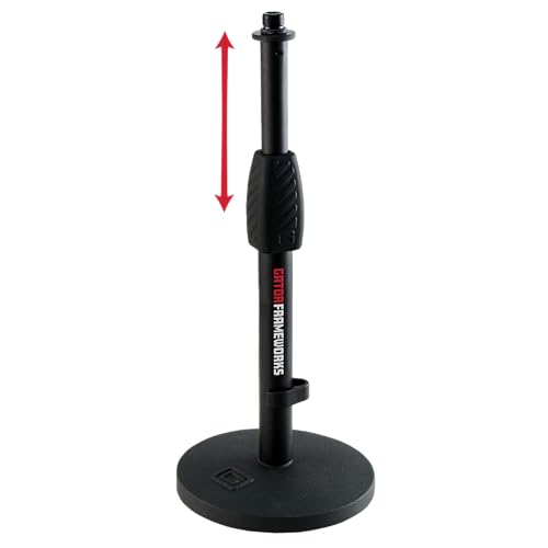 Pied de micro de bureau anti vibration GFW-MIC-0601 base en fonte stable