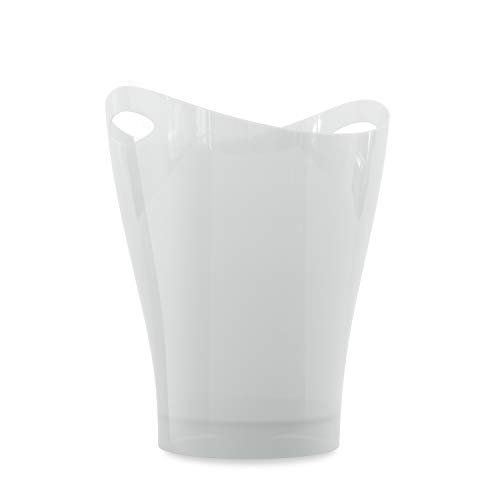 Umbra Garbino Bac à ordures, 2 gallons, blanc métallisé