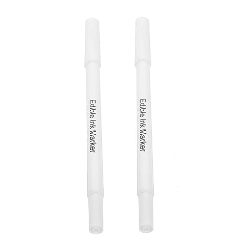 ULTECHNOVO 2Piezas Bolígrafos de Comestible para Hornear Blancas Herramienta de Dibujo de Alimentos para Decorar Pasteles y Galletas para Manualidades de Cocina