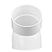 NDS 6P03 PVC 45-Degree Elbow, 6-Inch, for Hub X Hub Solvent-Weld Connections, for Use with 6-Inch Sewer and Drain Pipe, White
