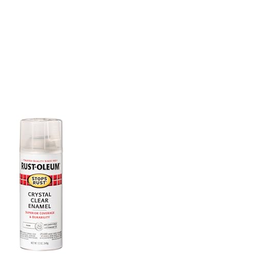 Image of Rust-Oleum Stops Rust Spray Paint, Gloss Crystal Clear | Rust Resistant, Indoor and Outdoor, Beautiful Finish on Metal, Wood and More, Sprays from Any Angle, 12 oz, 6 Pack