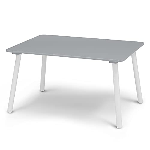 Image of Delta Children Kids Table and Chair Set (4 Chairs Included) - Ideal for Arts & Crafts, Snack Time, Homeschooling, Homework & More, Grey /White