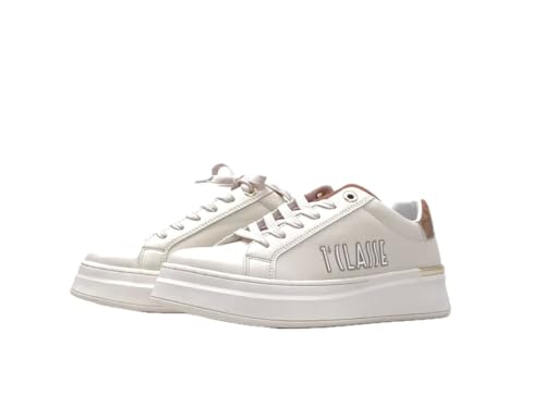  Alviero Martini Sneakers Donna Platform Prima Classe off White/Beige Geo 2137 0289 Scarpe Sportive Fondo Gomma Leggero 5 CM (Bianco, Sistema Taglie Calzature EU, Adulto, Donna, Numero, Media, 36)