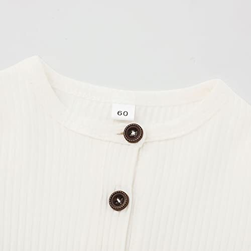 Infant Baby Boy Girl 2 Pack Solid Romper Ribbed Knit Short Long Sleeve One Piece Jumpsuit Clothes Sets…3