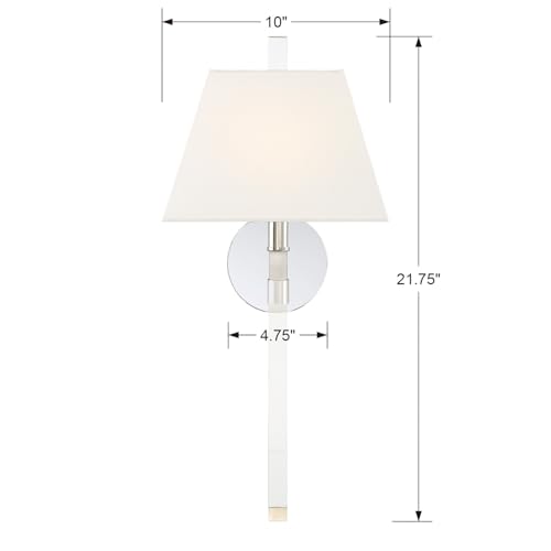 Image of Crystorama Renee 10'' Polished Nickel Sconce