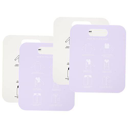HOOTNEE 4pcs Shirt Folding Boards for Laundry -wrinkle Clothing Organizer Compact Folding Gadgets for T-shirts Sleeve Neat Orderly Clothes Storage