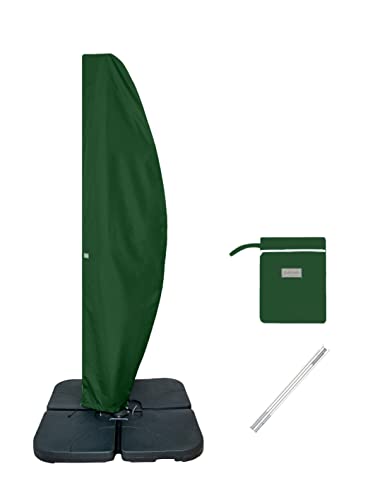 Garden Balsam Patio Umbrella Cover For 10 To 11Ft Offset Umbrella, Water Resistant, Curved Cantilever And Straight Pole Parasol Outdoor Umbrellas Cover With Zipper And Rod… #TOP7