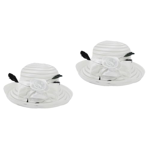 Chapeaux pour la plage pour femmes capeline été blanche x2