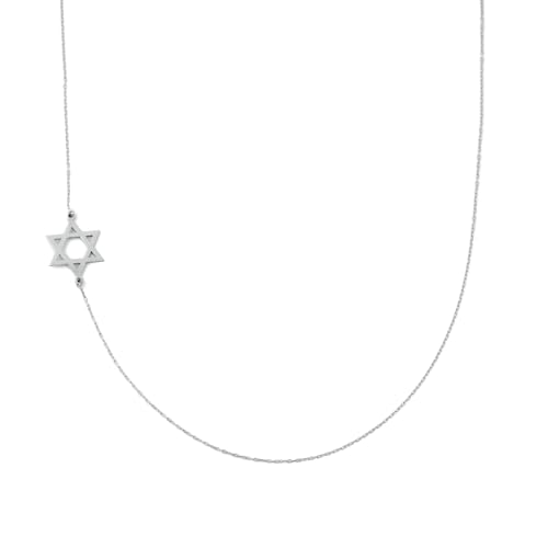 Gelin 14K Solid Gold Tiny Star of David Necklace for Women | Dainty Jewish Pendant Necklace | Gift Idea for Her