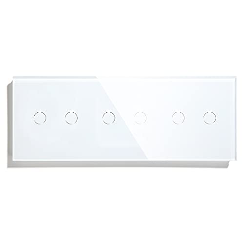 BSEED DIY Touch Glasplatte Nur Kombination 2 Fach 228 * 86MM, f&uuml;r Wandschalter 1/2-Wege Umschalter Touch-Schalter, nur f&uuml;r BSEED Funktionseinsatz geeignet