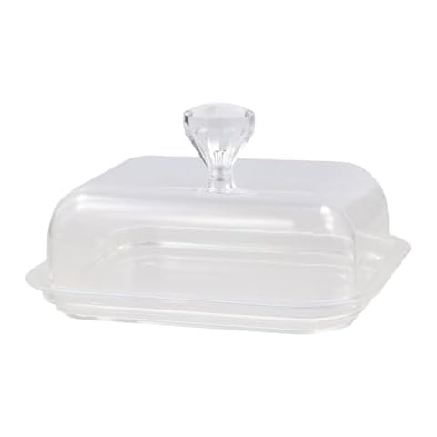 GUDEKIKL 1Pcs Clear Butter Box With Lid, Reusable Acrylic Butter Dish Cover