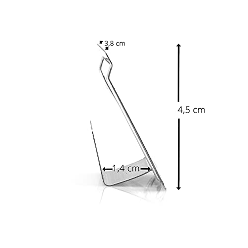 10er Set Aufhänger für Keilrahmen, Profiltiefe 18 mm, Bilderhaken für Bilder auf Leinwand, Metall, Zackenaufhänger, Bilder aufhängen, Bildaufhängung Kit