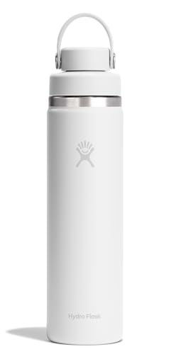 Image of Hydro Flask Water Bottle - Insulated Stainless Steel - Wide Mouth Flex Chug Lid, Non Spill, Leakproof in 24 Oz Tonal White