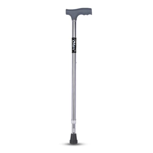 Olex Aluminium Walking Stick T Handle for Old Age People, Senior ...