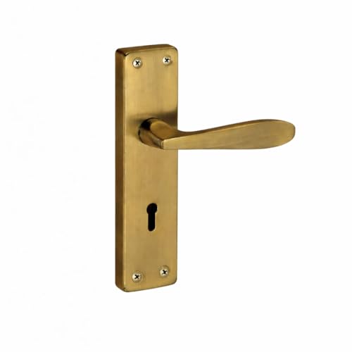 Image of SARDAR IM-04 Iron Handle Set 7 Inch|2 Keys | 6 Lever Single Turn Lock Set| Handle Set for Door, Bathroom, Bedroom, Living Room| (Antique)