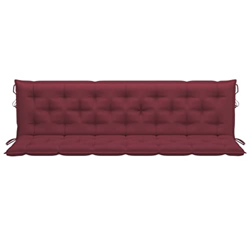 FIRBNUS 200x50x7 cm Cojín para Columpio balancín Tela Color Vino Tinto Cojines Exterior Jardin Cojin Banco Exterior Cojines Sofa Exterior Cojin Hamaca Recambio Balancin Jardin Cómodo Y Duradero