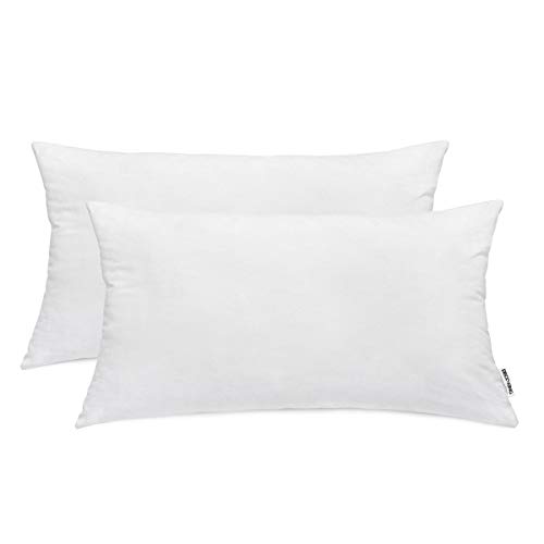 DecoKing 2 Pillowcases 40 x 80 cm Jersey 100% Combed Cotton Zip White Amber, 40 x 80 *2