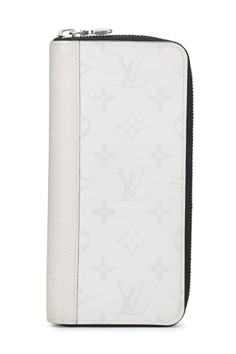 Pre-Loved White Taigarama Zippy Vertical Wallet, White