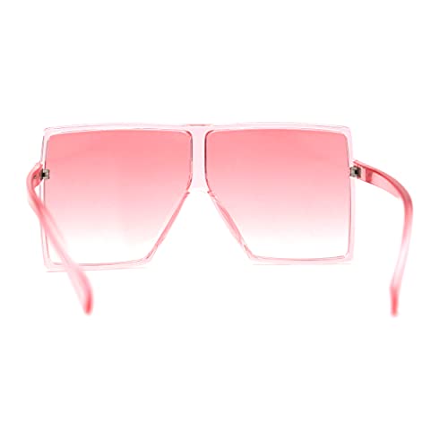 SA106 Pop Color Oceanic 80s Squared Rectangular Thin Plastic Oversize Sunglasses4