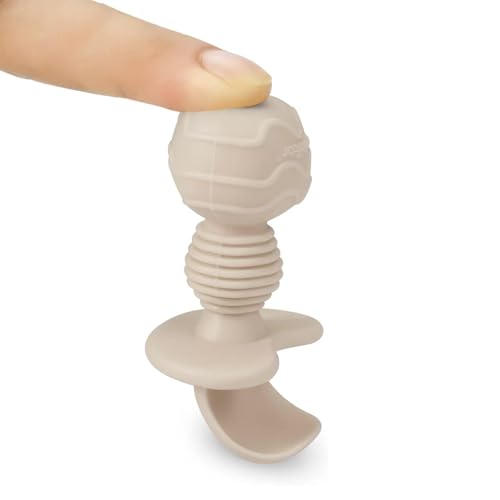 PandaEar 6 Pack Silicon Babylöffel und Gabel Fütterung Set-Gegenkokals Erstes selbstfüttere Utensilien für Baby-LED-Absetzerhäuser im Alter von 3 Monaten (Blaugrüne Bräune)